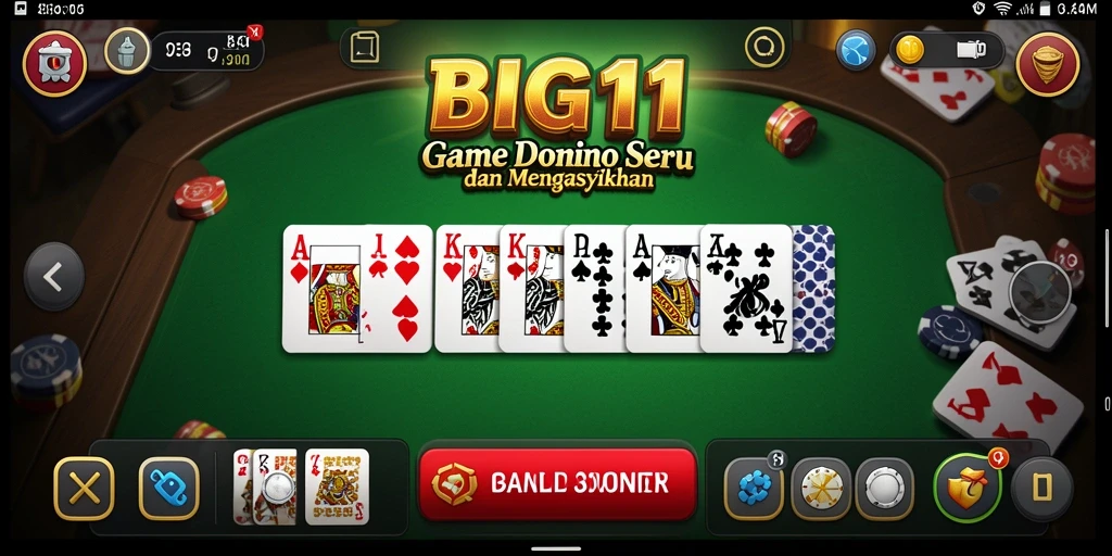 Tampilan menawan dari gameplay domino yang seru.