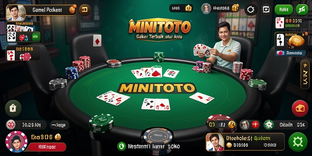 Gameplay seru MINITOTO dalam permainan Poker yang mendebarkan.