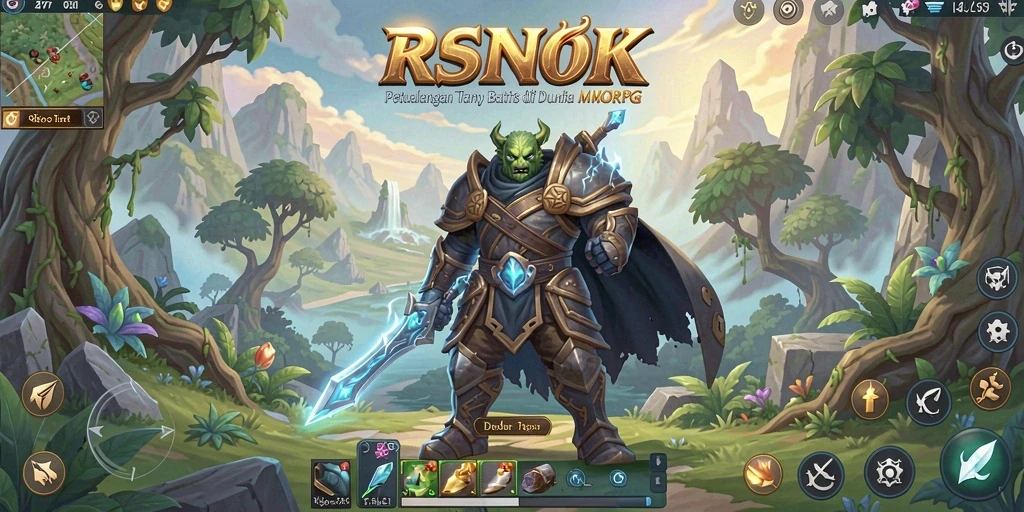 Screenshot RSNOK menampilkan pertempuran seru di dunia MMORPG.