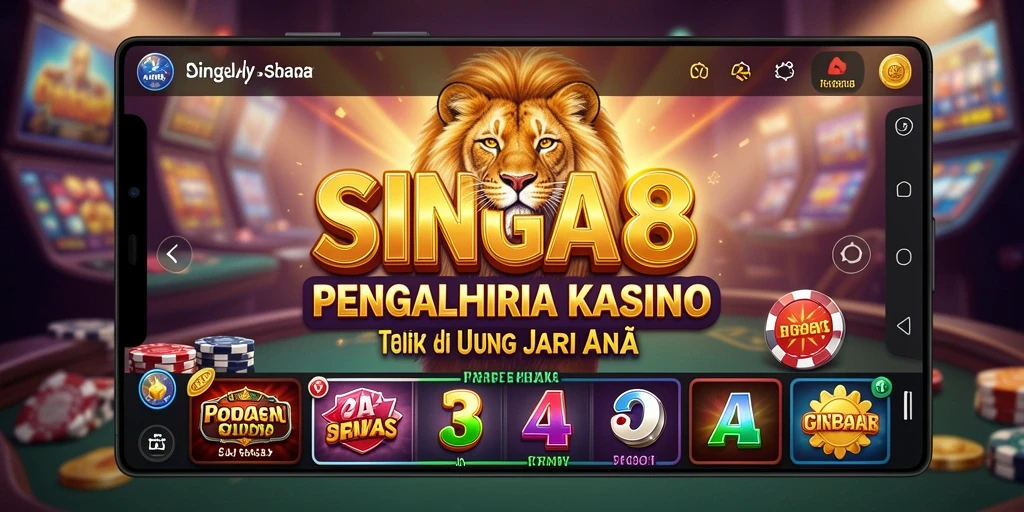 Screenshot gameplay SINGA8 menampilkan suasana seru permainan Kasino.