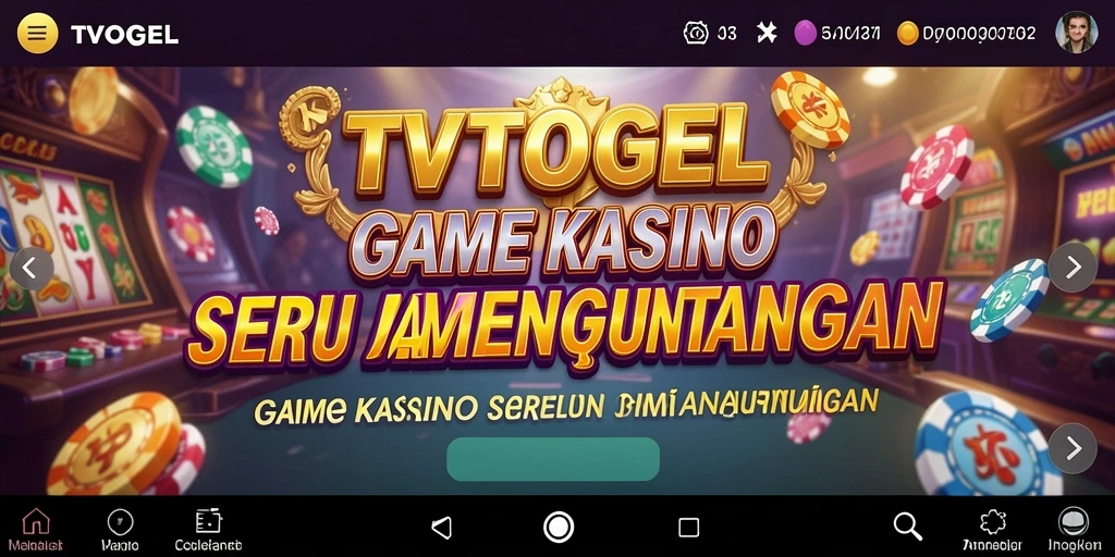Tampilan screenshot TVTOGEL saat bermain Kasino yang seru.